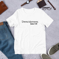 Doer> Hearer Unisex T-shirt