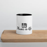 Music is Life Mug with Color Inside