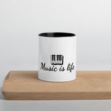 Music is Life Mug with Color Inside