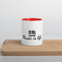 Music is Life Mug with Color Inside